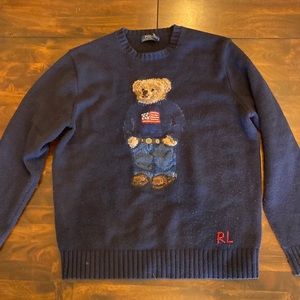 Polo Ralph Lauren Iconic Polo Bear Wool Knit Sweater Large (Discontinued)